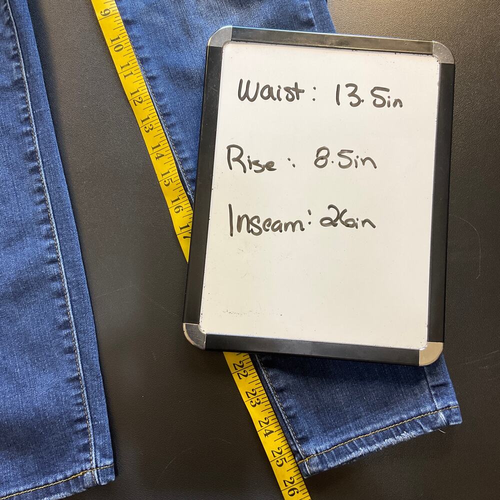 Judy Blue Relaxed Fit Jeans Women’s Size 28 Blue Stretch Straight Ankle Cropped - Picture 9 of 9
